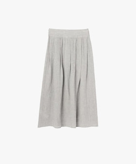 FEMME ウィメンズ リネン ロング フレア スカート "Grand Hotel" グレー