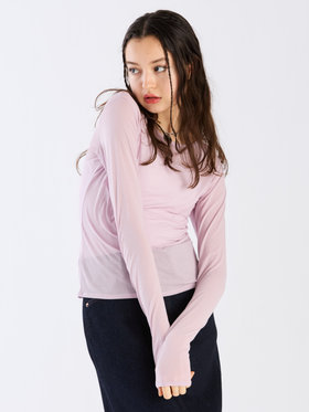 To b. by agnès b. 【Outlet】シアーロングTシャツ ピンク