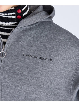 To b. by agnès b. WEB限定 ビッグシルエットフーディー グレー