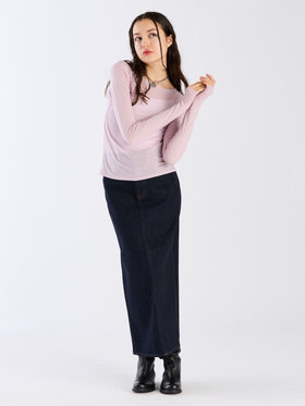 To b. by agnès b. 【Outlet】シアーロングTシャツ ピンク