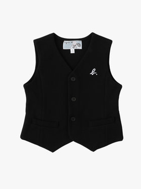 ENFANT ベビー ベビー "b."ロゴ ジレ ブラック