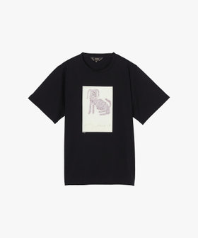 To b. by agnès b. Dog T オーガニックコットン 半袖 アーティストTシャツ ブラック