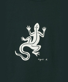 HOMME メンズ メンズ アイコニック コットン 半袖 Tシャツ "Lezard" グリーン