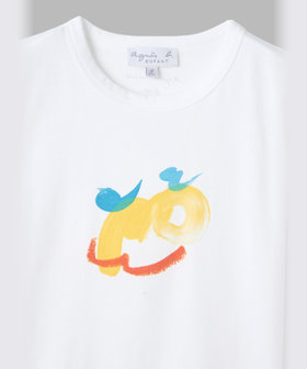 ENFANT ユニセックス キッズ プリント コットン 半袖 Tシャツ agnes b.×mayumi yamase ホワイト