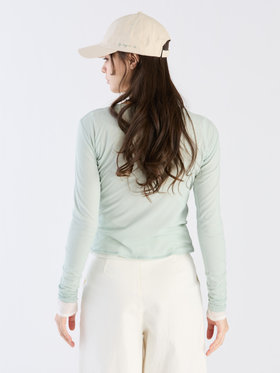 To b. by agnès b. 【Outlet】シアーロングTシャツ グリーン系その他