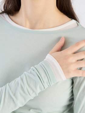 To b. by agnès b. 【Outlet】シアーロングTシャツ グリーン系その他