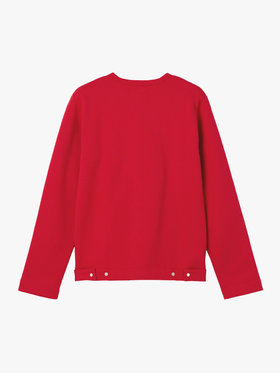 HOMME メンズ メンズ コットン メルトン 長袖 カーディガンプレッション "Nacre" レッド
