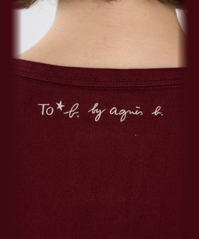 To b. by agnès b. To b. by agnes b.× green label relaxing コットン ビッグカーディガン ボルドー