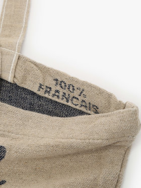 FEMME ウィメンズ 【Outlet】ロゴ プリント コットン リネン トートバッグ ”Elie” (ユニセックス) ネイビー