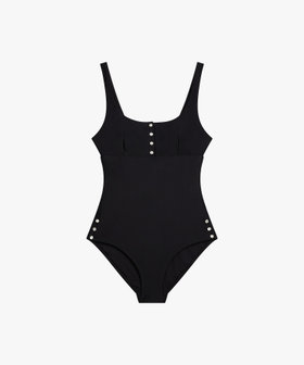 FEMME ウィメンズ プレッション ワンピース 水着 "Celia" ブラック