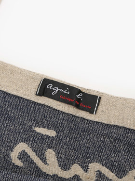 FEMME ウィメンズ 【Outlet】ロゴ プリント コットン リネン トートバッグ ”Elie” (ユニセックス) ネイビー