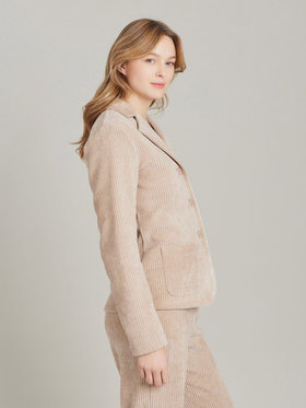 FEMME ウィメンズ 【Outlet】コーデュロイ ジャージー テーラードジャケット "New College" ブラウン系その他