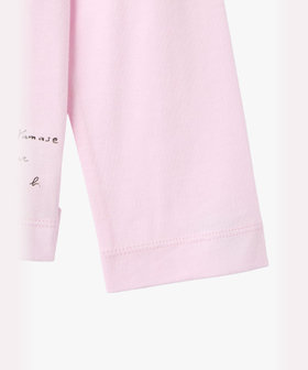ENFANT ユニセックス キッズ プリント コットン 長袖 カーディガンプレッション agnes b.×mayumi yamase ピンク