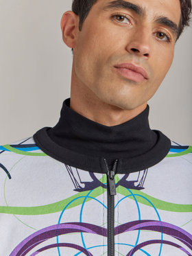 HOMME メンズ 【Outlet】NU37 CARDIGAN アーティスト ジップカーディガン Ryan McGinness マルチ