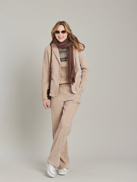 FEMME ウィメンズ 【Outlet】コーデュロイ ジャージー テーラードジャケット "New College" ブラウン系その他