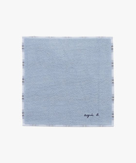 FEMME ウィメンズ ロゴ チェック ハンドタオル ブルー