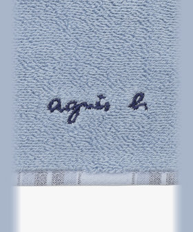 FEMME ウィメンズ ロゴ チェック ハンドタオル ブルー