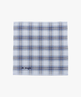 FEMME ウィメンズ ロゴ チェック ハンドタオル ブルー