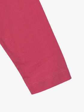 ENFANT ユニセックス キッズ バイカラー "b."ロゴ コットン 長袖 カーディガンプレッション "Bicol" レッド