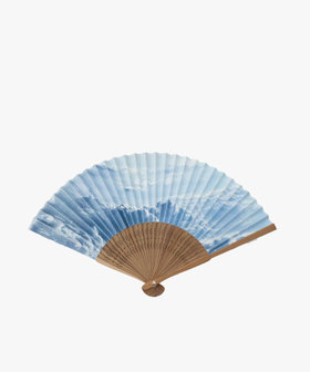 CAFE フォトプリント 越前和紙 扇子 マルチ