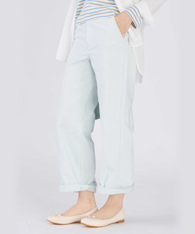 To b. by agnès b. コットン デニム ストレート ワイドパンツ ライトブルー