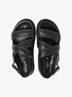 FEMME ウィメンズ レザー サンダル ”Yeli” ブラック