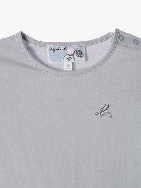 ENFANT ベビー ベビー コットン フリル 長袖 トップス グレー