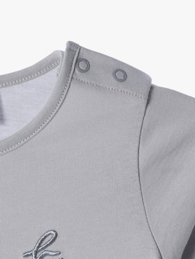 ENFANT ベビー ベビー コットン フリル 長袖 トップス グレー