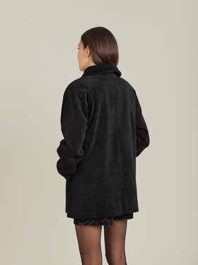 FEMME ウィメンズ 【Outlet】コーデュロイ コットン スタンドカラー ジャケット ブラック