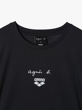 FEMME ウィメンズ agnes b. x arena 半袖 Tシャツ ブラック