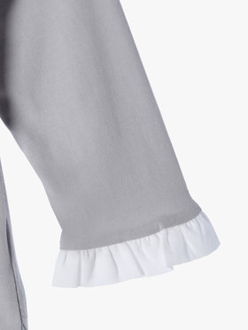 ENFANT ベビー ベビー コットン フリル 長袖 トップス グレー