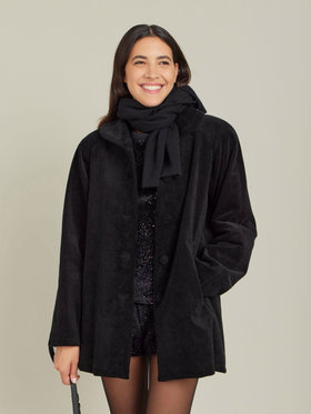 FEMME ウィメンズ 【Outlet】コーデュロイ コットン スタンドカラー ジャケット ブラック