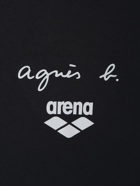 FEMME ウィメンズ agnes b. x arena 半袖 Tシャツ ブラック