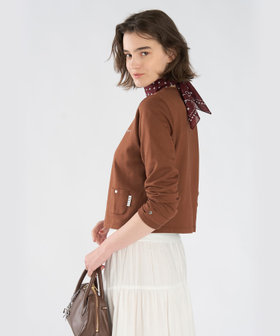 To b. by agnès b. To b. by agnes b.× green label relaxing オーガニックコットン ニュートラディショナルカーディガン ブラウン