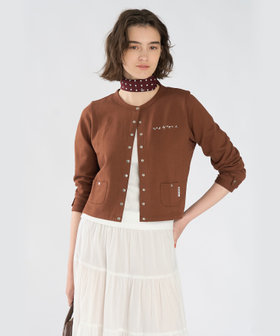To b. by agnès b. To b. by agnes b.× green label relaxing オーガニックコットン ニュートラディショナルカーディガン ブラウン