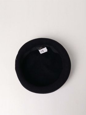 To b. by agnès b. ロゴ 刺繍 ウール ベレー "Love you" ブラック