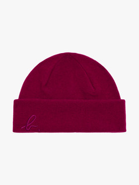 HOMME メンズ 【Outlet】メンズ "b."ロゴ 刺繍 ウール ニット ビーニー "Vincent" レッド系その他