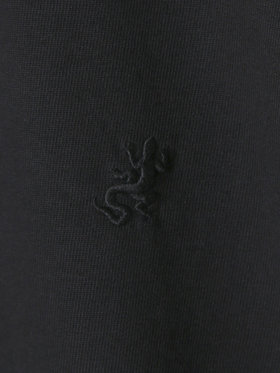 HOMME メンズ メンズ 刺繍 コットン 半袖 Tシャツ ”Lezard” ブラック