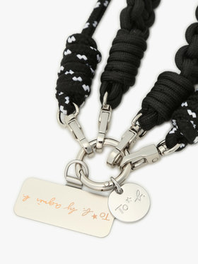 To b. by agnès b. モバイル ショルダーストラップ＆ハンドルストラップ セット ブラック