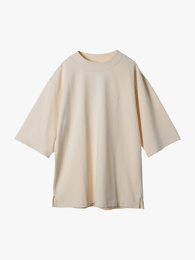 HOMME メンズ メンズ 刺繍 コットン 半袖 Tシャツ ”Lezard” ホワイト