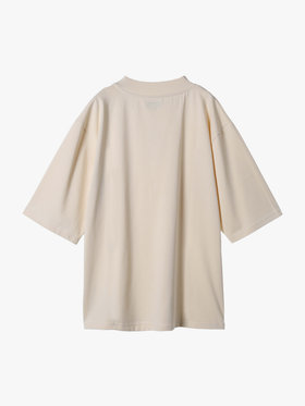 HOMME メンズ メンズ 刺繍 コットン 半袖 Tシャツ ”Lezard” ホワイト