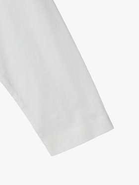 ENFANT ユニセックス キッズ バイカラー "b."ロゴ コットン 長袖 カーディガンプレッション "Bicol" グレー