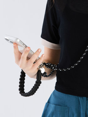 To b. by agnès b. モバイル ショルダーストラップ＆ハンドルストラップ セット ブラック