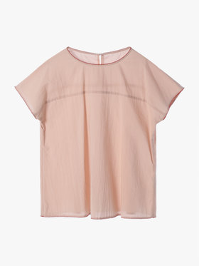 To b. by agnès b. 【Outlet】コットンローン 半袖 ブラウス ピンク