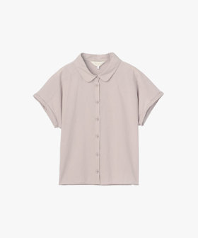 To b. by agnès b. コットン モダン マニッシュ シャツ ライトグレー