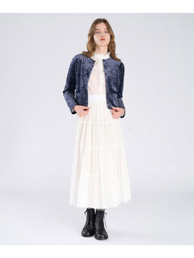 To b. by agnès b. 【Outlet】ベロア ジャージー カーディガン ネイビー