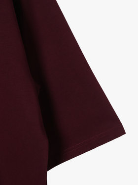 HOMME メンズ 【Outlet】メンズ 刺繍 コットン 半袖 Tシャツ "Lezard" ボルドー