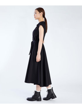 FEMME ウィメンズ コットン ノースリーブ ワンピース ブラック