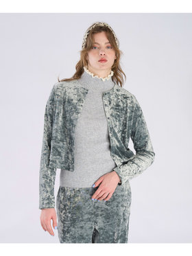 To b. by agnès b. 【Outlet】ベロア ジャージー カーディガン グリーン系その他