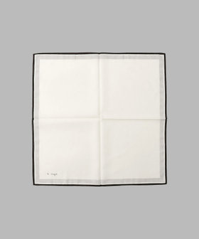 FEMME ウィメンズ ロゴ ジャカード ハンカチ ホワイト